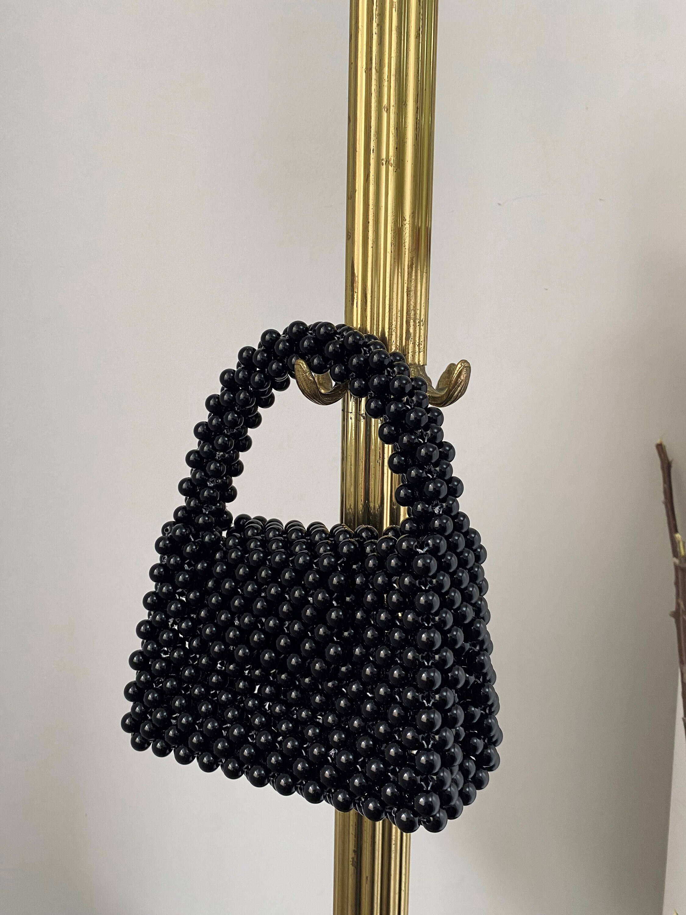 Pearl Handle Small Bag Black main image 0