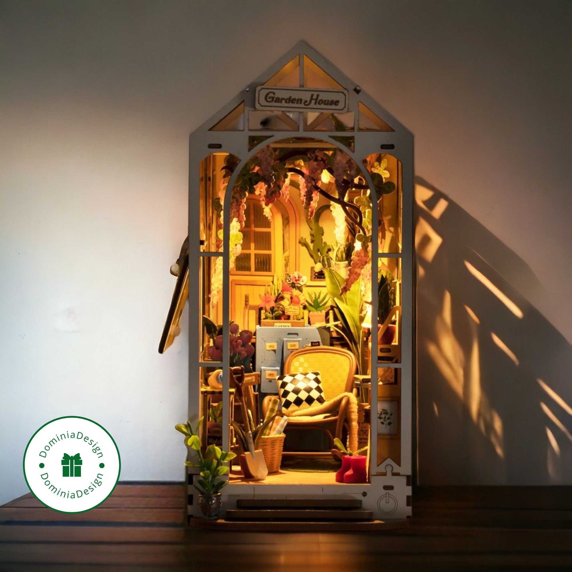 DIY Garden Book Nook Build Your Own Greenhouse Doll House DIY Kit Model