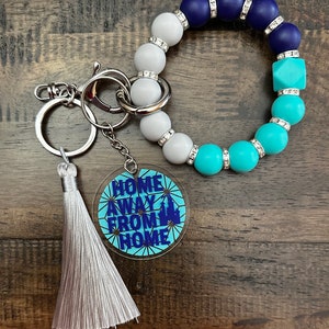 Silicone Bead Keychain Bracelet