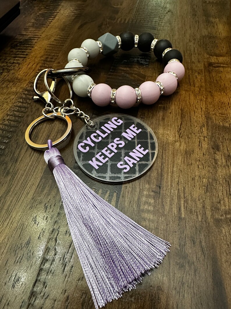 Silicone Bead Keychain Bracelet Etsy