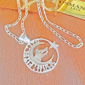 GÖKTÜRK Silver 925 Necklace AYYILDIZ Bozkurt Kayi OSMANLI 1453 Türkiye ataturk V39