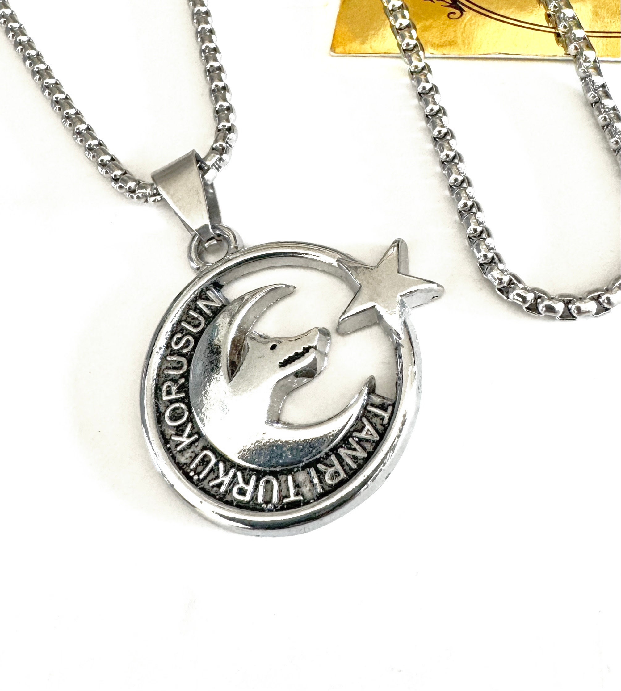 GÖKTÜRK chain AYYILDIZ Bozkurt Nazar Türkiye Cevsen Zülfikar OSMANLI 1453 stainless steel ataturk V62