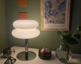 Macaron Glass Table Lamp Dimming Living Room Lamps Night Light Bedroom Bedside Decor Y2K Pinterest Retro Aesthetic Room Decor Calm Vibes