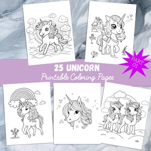 Unicorn Coloring Pages For Kids, Unicorn Coloring Pages, Easy Coloring, Unicorn Parties, Unicorn Butterfly Printable Art, Unicorn Activities