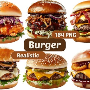 burger clipart, burger illustration, hamburger clipart, fast food clipart, fast food png, burger graphics, hamburger graphics, food graphic, realistic food png, realistic burger png, chicken burger png, watercolor food png, food graphics