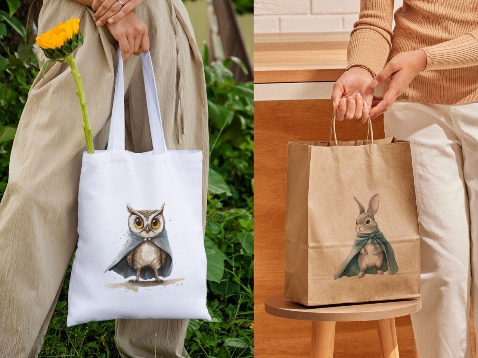 Superhero Animals Watercolor Clipart | Sticker | PNG Bundle | Digital ...