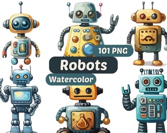 ロボット クリップアート セット、かわいいロボット クリップアート