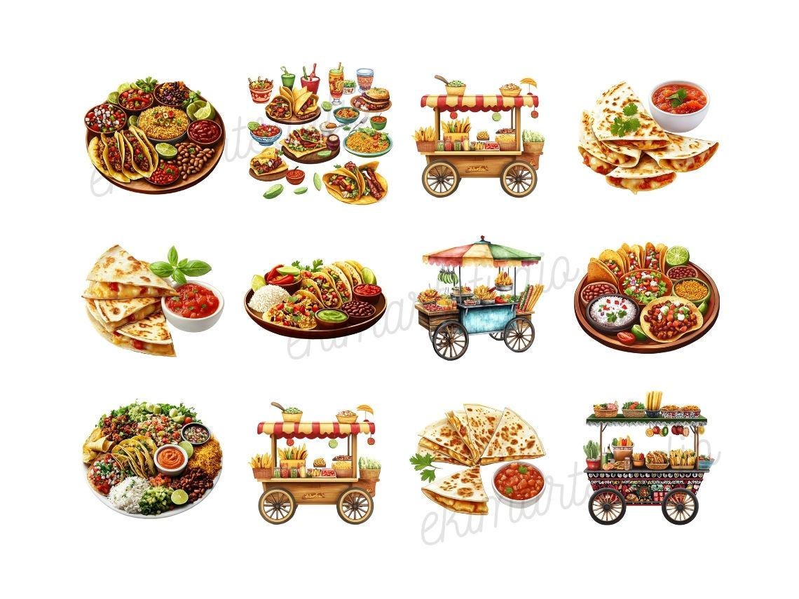 Mexican Food Clipart | PNG Bundle | Champagne | Digital Download ...