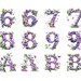 Floral Purple Alphabet Clipart | Floral Alphabet PNG | Alphabet PNG ...