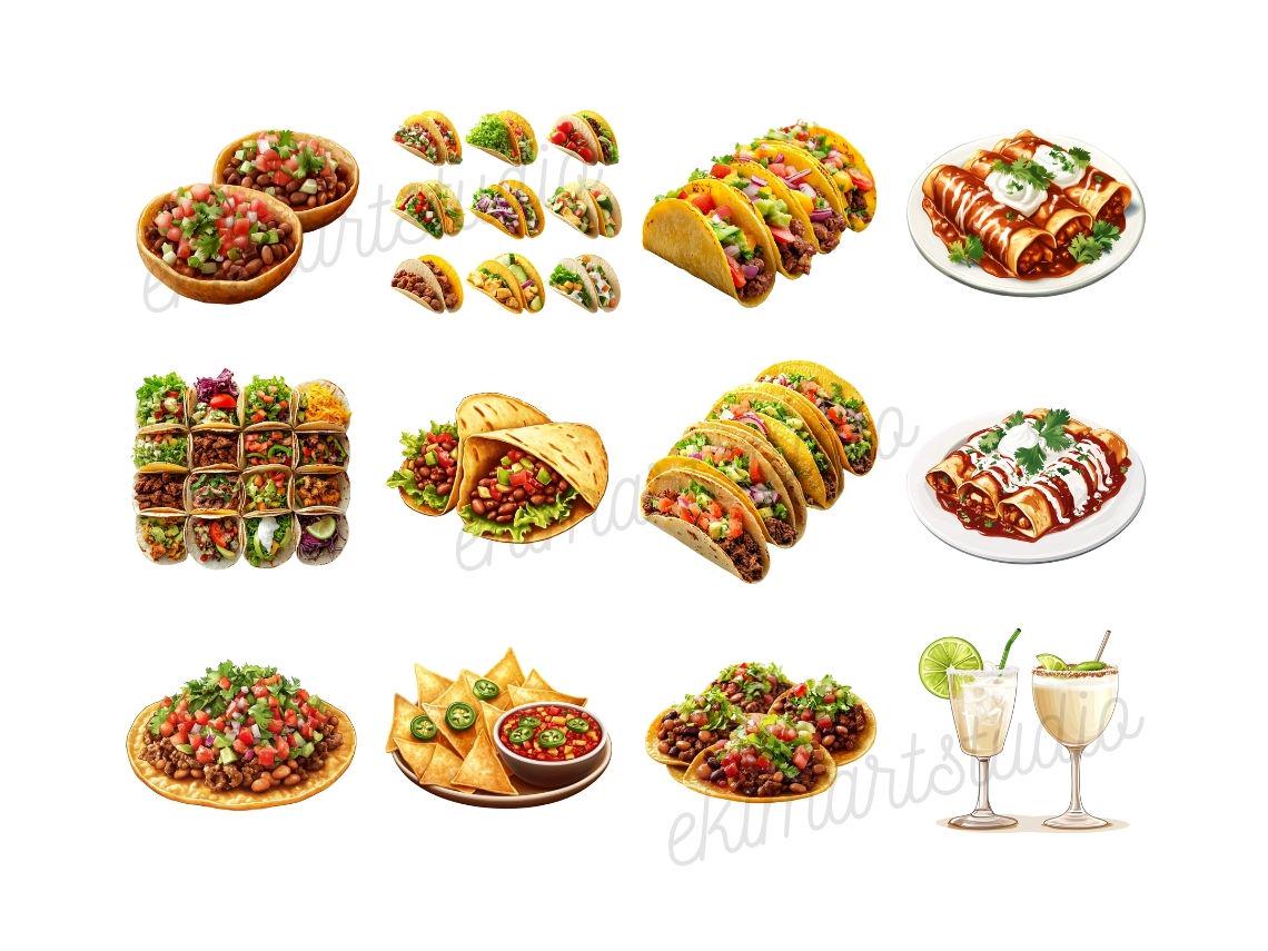 Mexican Food Clipart | PNG Bundle | Champagne | Digital Download ...