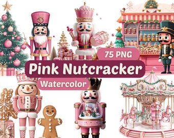 Cute Skate Kids Watercolor Clipart | Nutcracker PNG | PNG Bundle | Digital Download | Watercolor Art | Christmas Graphics | Christmas PNG