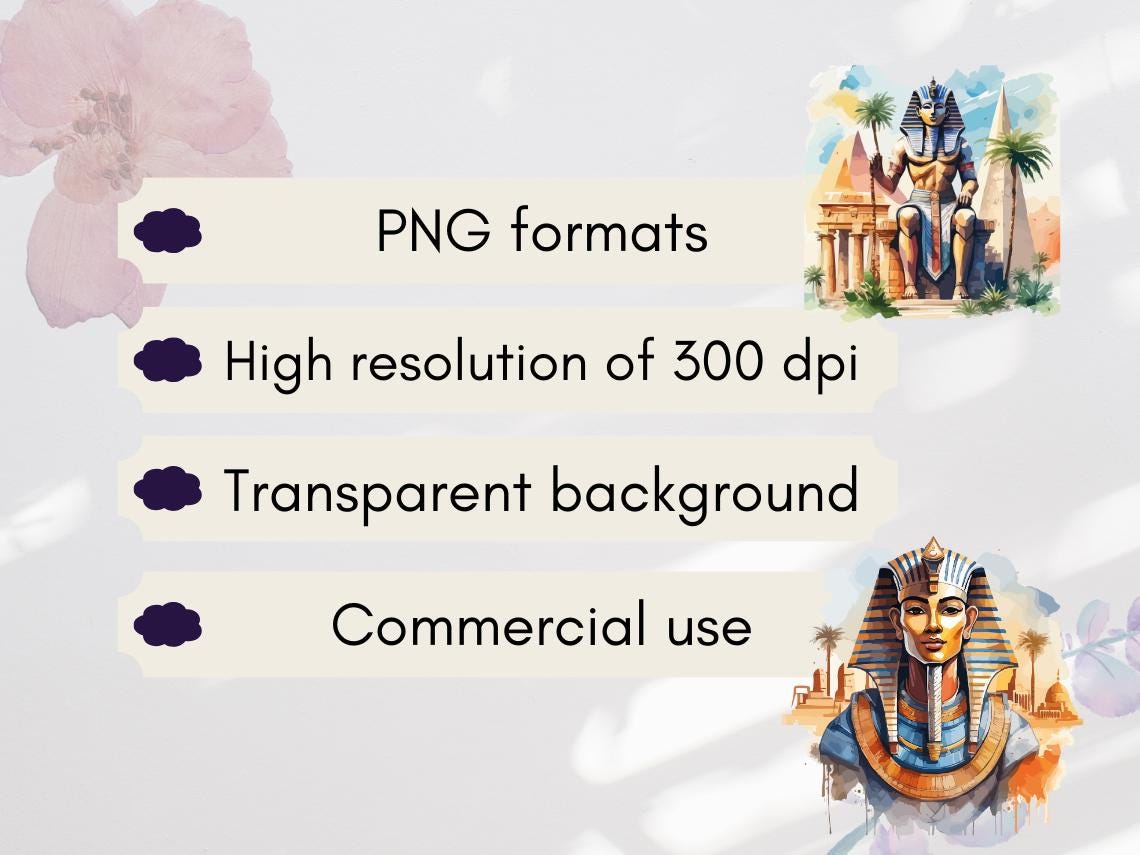 Ancient Egypt Watercolor Clipart | Cleopatra PNG | Digital Download ...