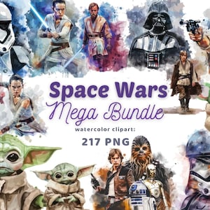Space Wars Mega Bundle Clipart | Clipart Bundle | Retro Space Wars Character | PNG Bundle | Cartoon Cliparts | Cartoon Characters Graphics