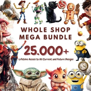 ENSEMBLE DE LA BOUTIQUE Mega Bundle | +25.000 PNG | Téléchargement numérique | Aquarelle | Accès illimité à vie | Utilisation commerciale