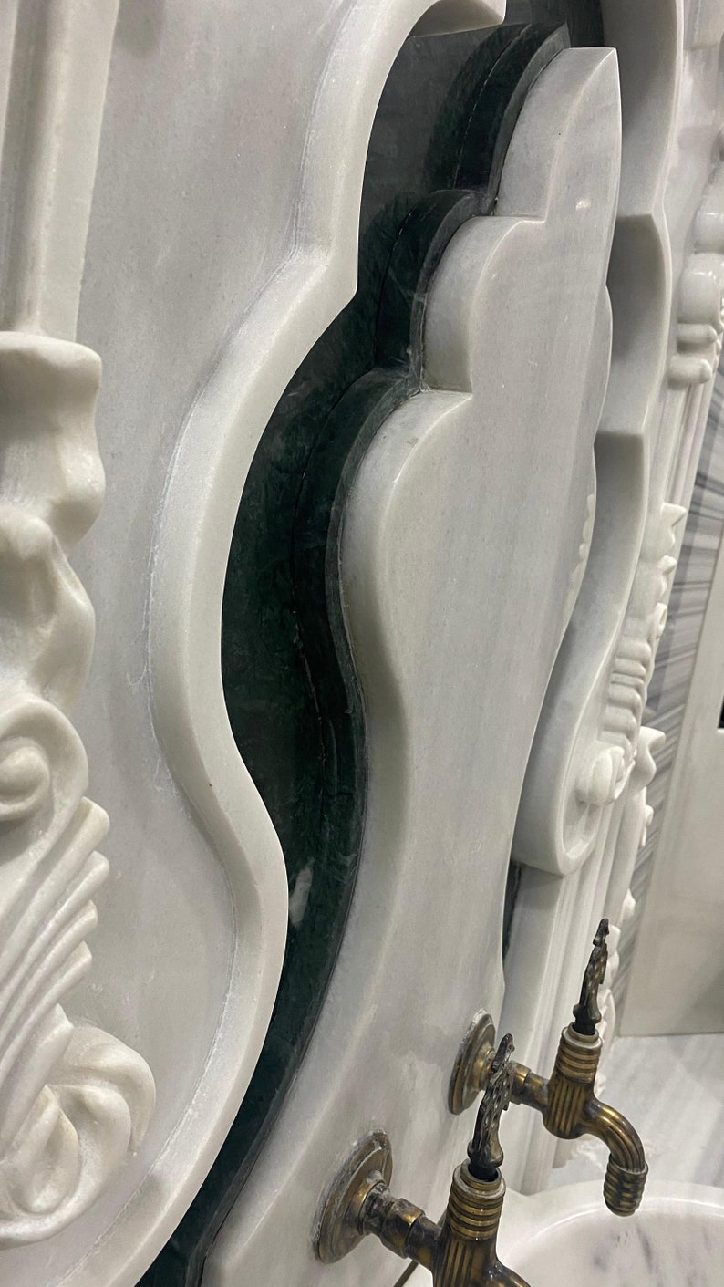 Marble Bath Set Where Luxury and Aesthetics Meet Basin, Mirror and Taps