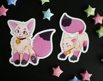 Cute Pastel Fox Sticker | Neopolitan Ice Cream inspired fox