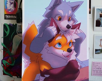 Fox and Wolf | Furry Art
