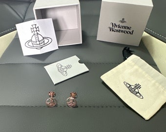 Vivienne Westwood in box Orb earrings in rose gold