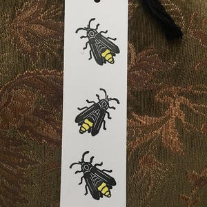 Lightning bug bookmark