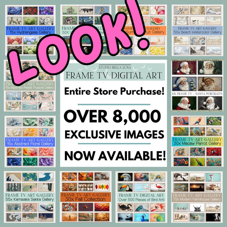 Frame TV Gallery of 75 Vintage Pink Art Pieces in a Peach Color Palette