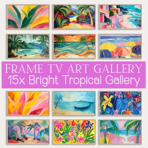 Samsung Frame TV Art Bright Tropical | Digital Download Beach Samsung TV | Summer TV Art Frame | Frame Collection | Samsung Frame Gallery