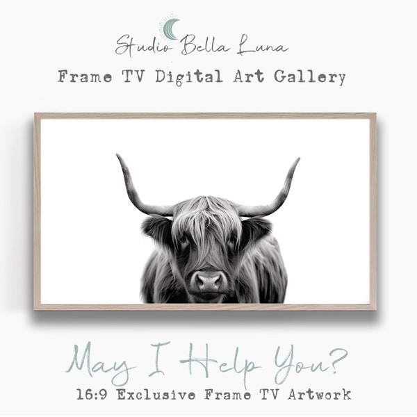 Highland Cow Frame TV Art, Modern Farmhouse Style Frame TV Digital Art, Art for Frame TV, Farmhouse Art, Samsung Frame, Cowboy Art, Cows