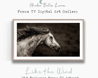 Running Horse, Modern Farmhouse Style Frame TV Digital Art, Art for Frame TV, Farmhouse Art, Samsung Frame TV, Cowboy Art,Frame tv Farmhouse