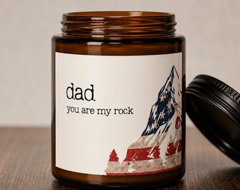 Dad Mountain Kerze, Du bist mein Rock Vatertagsgeschenk, Vatertagsgeschenk für Outdoorsy Vater oder Opa