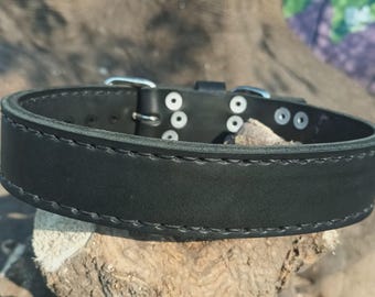 Unzerstrbares Hundehalsband aus Leder, Doppelhalsband, super  widerstandsfhiges Halsband, dickes Hundehalsband aus Leder, robust, gro  oder mittelgro, hlt ein Leben lang - Etsy.de