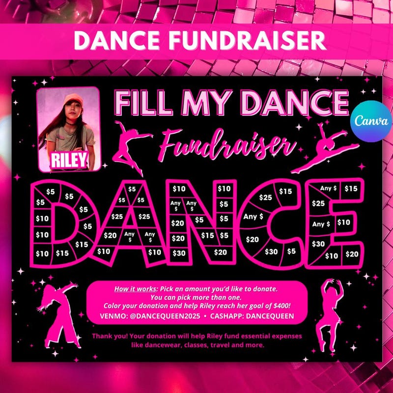 Donation Tracker Dance Etsy