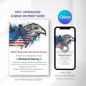 Going Away Military Invitation Deployment Party Army Going Away Party Invitation Boot Camp Invitation Army Graduation Basic Training 328