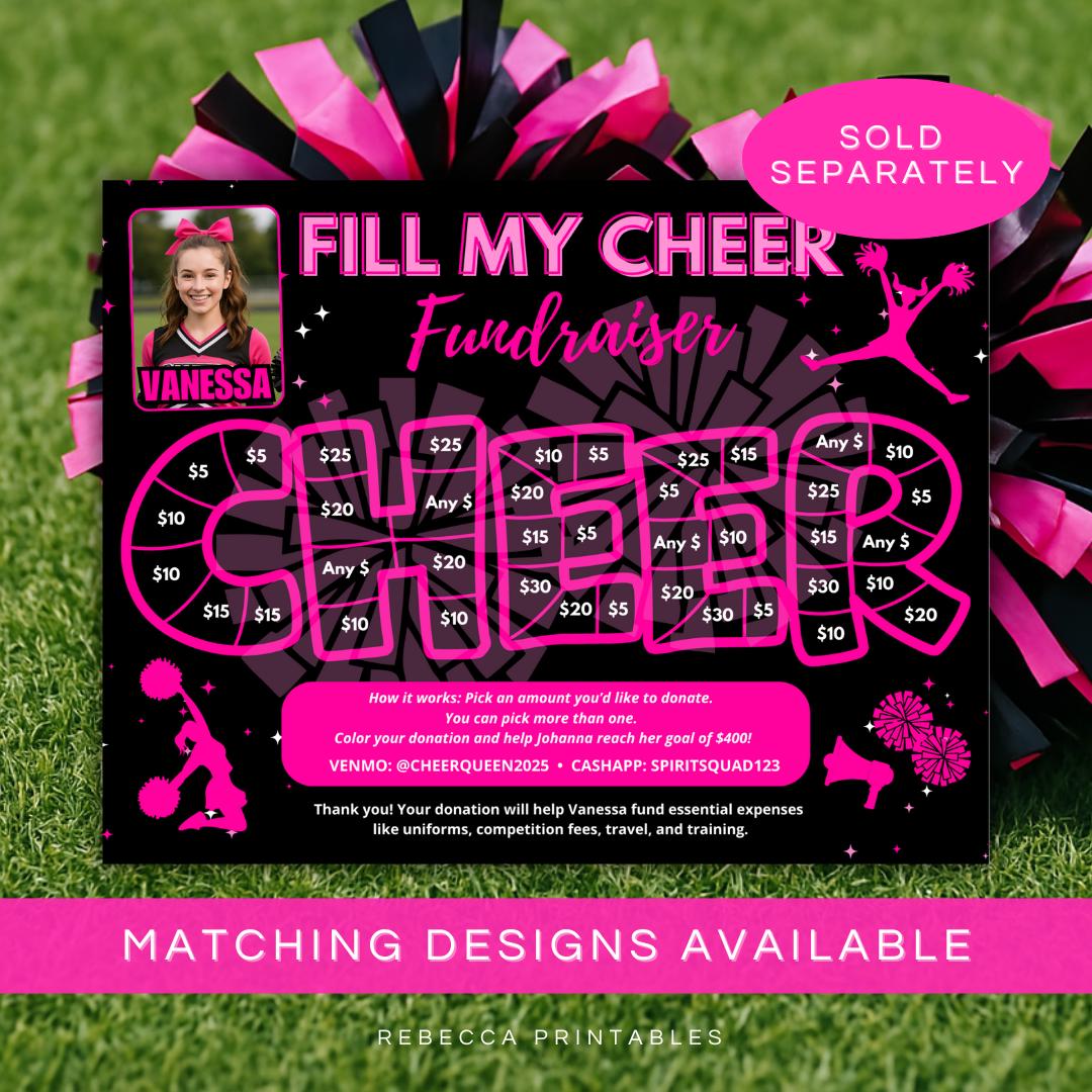 Editable Cheer Fundraiser Template Fill My Cheer Fundraiser Form for ...