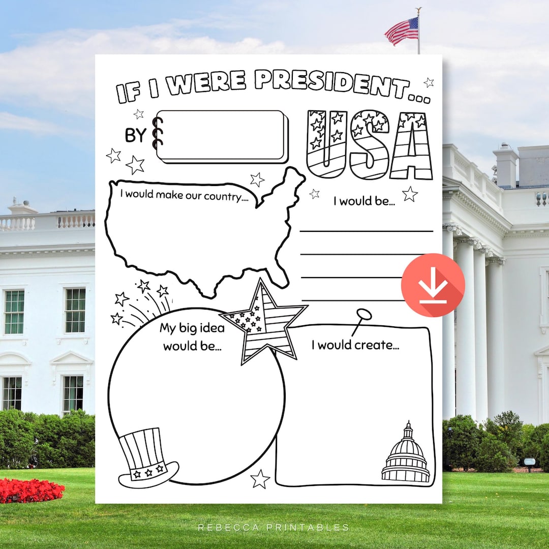 If I Were President Presidents Day Printable Kids Writing Activity ...