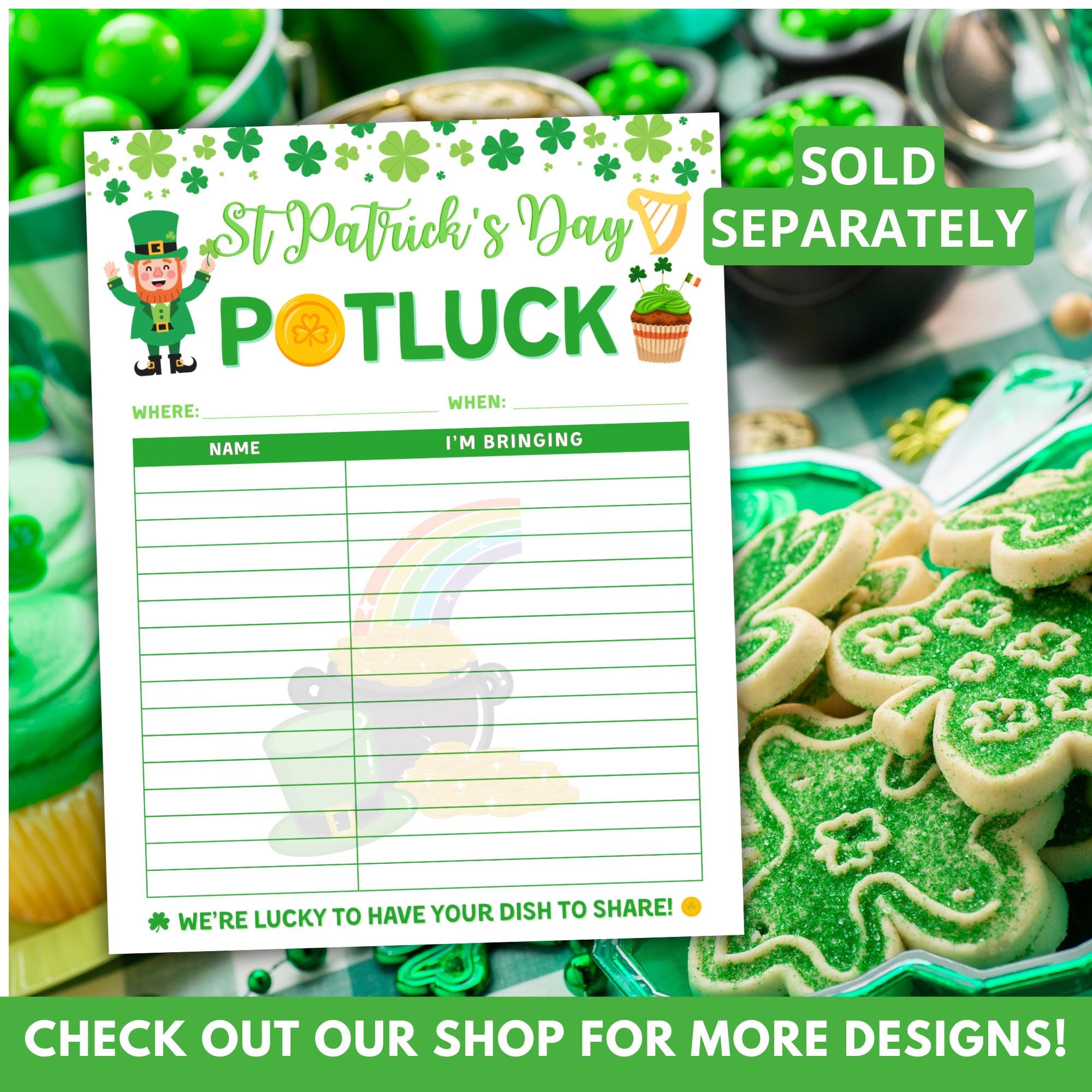 Spring Potluck Sign up Sheet Spring Picnic School Spring Fling Planner ...