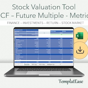 Excel Template for Stock Valuation | DCF | Valuation Models | Fair Value | Share Price | Stock Market | Company | Business