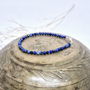 Minimalist Lapis Bracelet-Dainty Lapis Bracelet-Lapis Bracelet-Blue Bracelet-Handmade Beaded Bracelet-Bracelet For women-Gift For Her