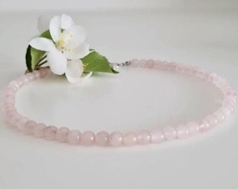 Collana In Macramè - Quarzo Rosa - Foto 7