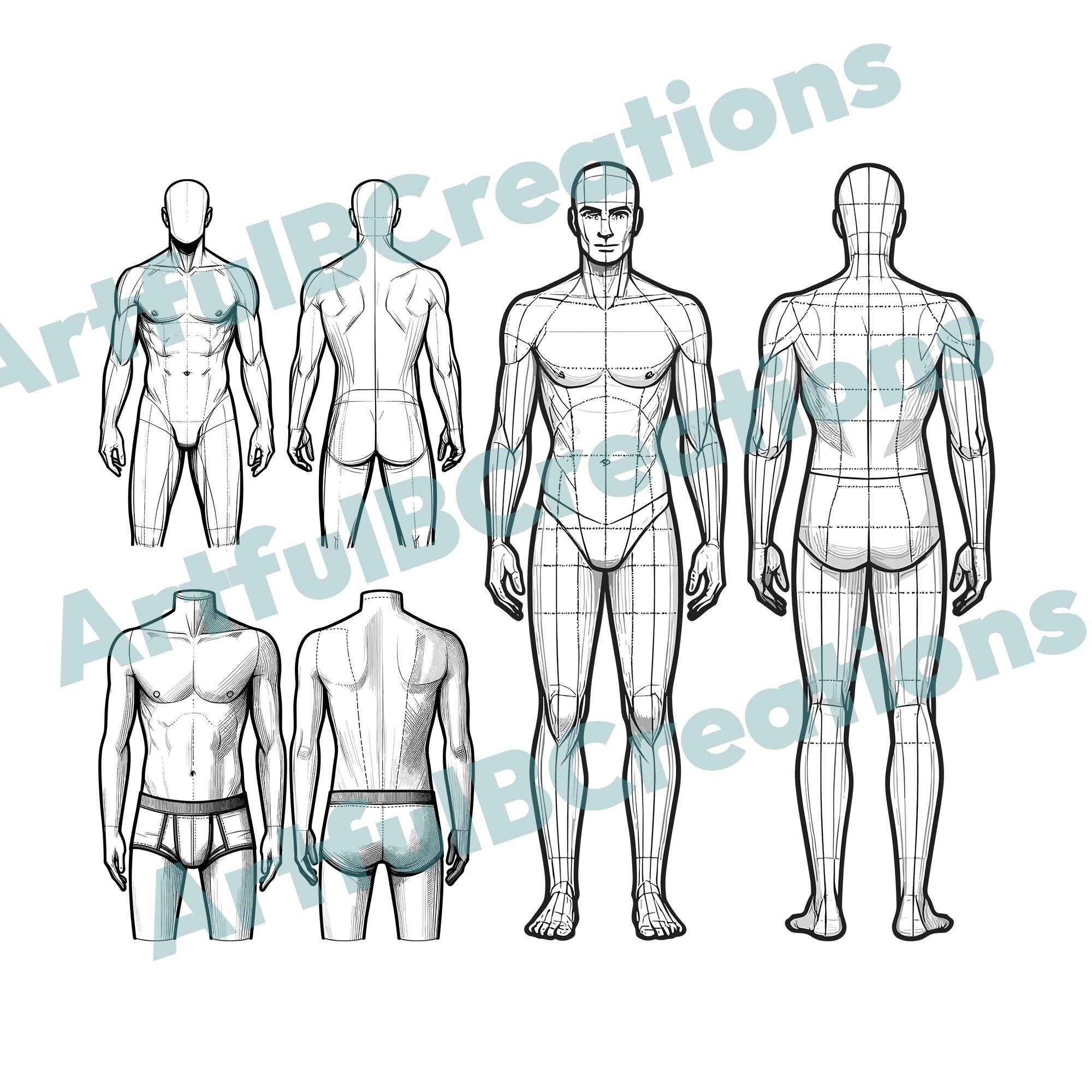 Menswear croquis deals