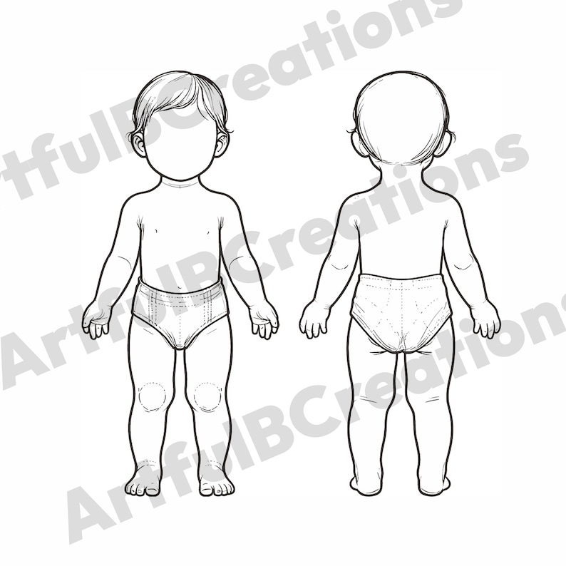 baby fashion croquis template