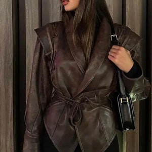 vidarling tie belt jacket