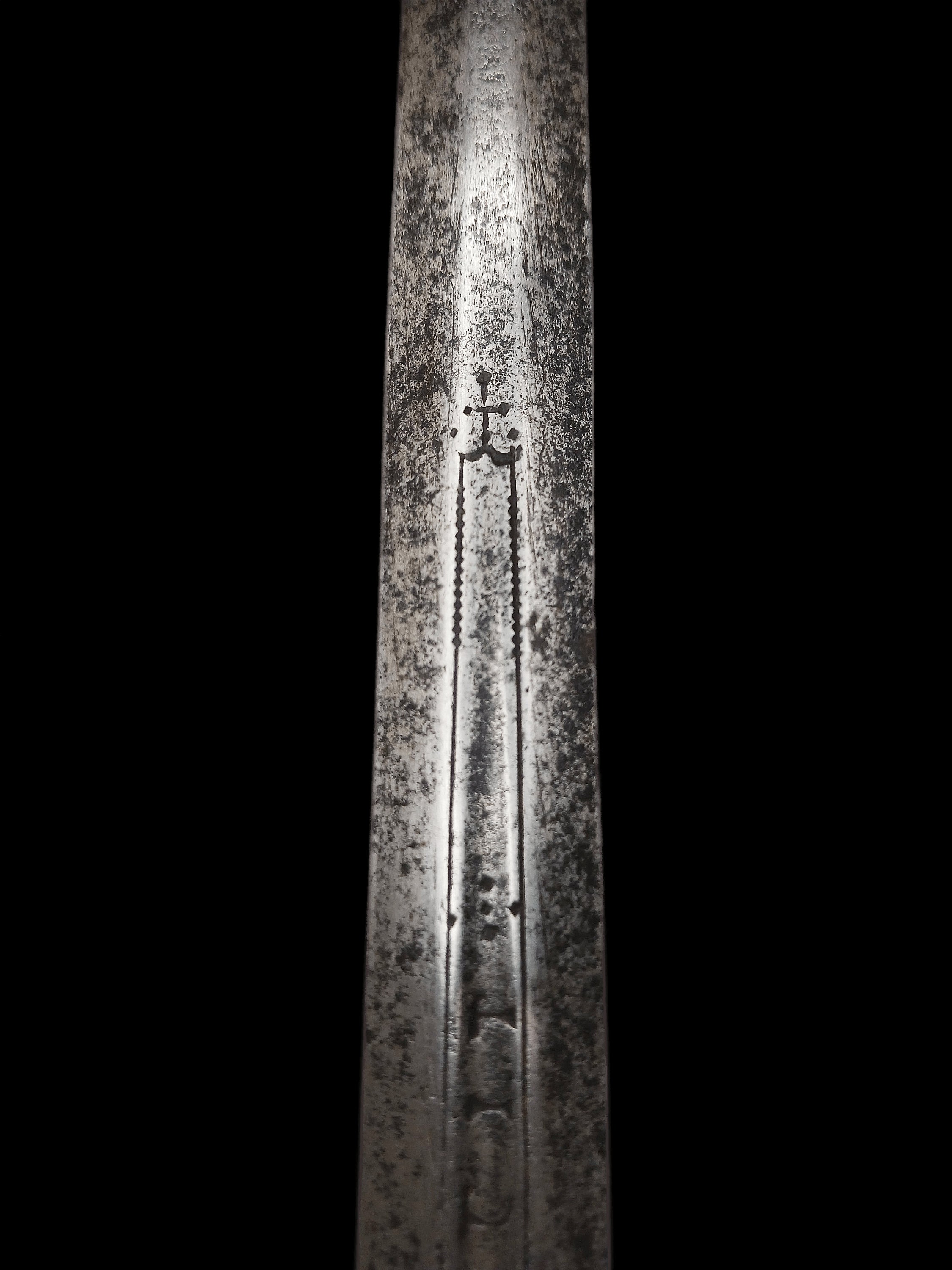 Spanish Rapier Sword. Signed Toledo Rosarial Blade. 17th and Early 18th