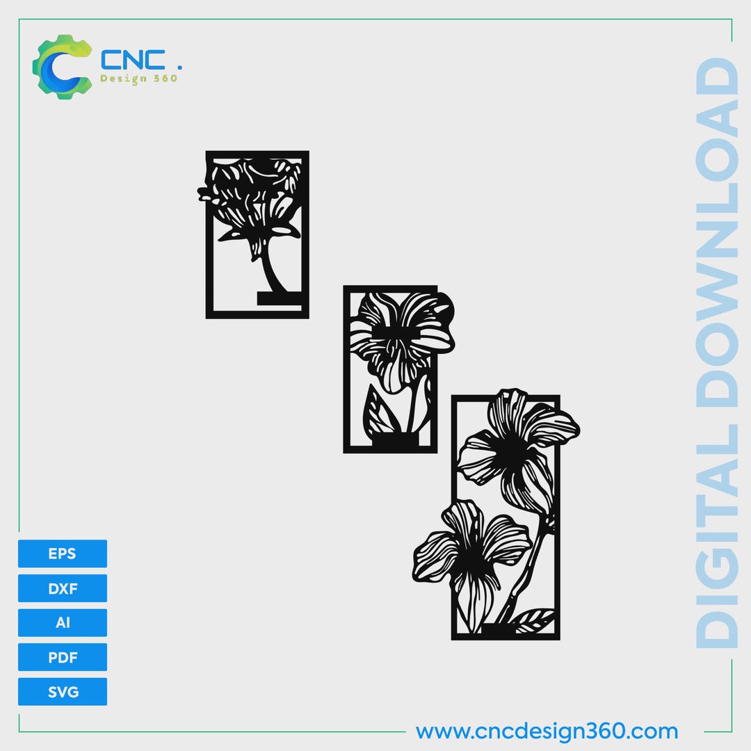WALL Decoration Design Vector File Cnc Design New Design Dxf Svg Ai Eps ...