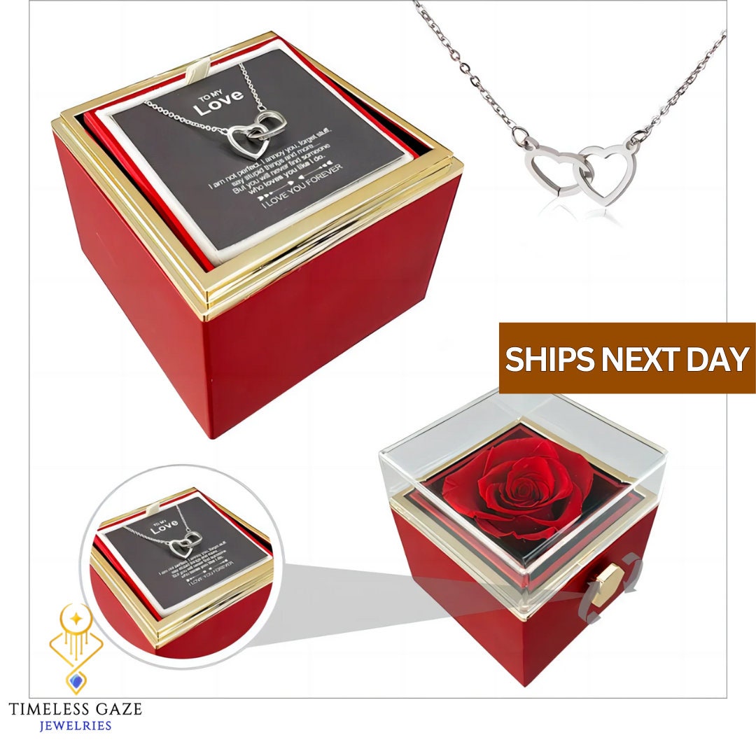 Creative Rose Jewelry Box Cute Storage Box For Jewelry – Triple