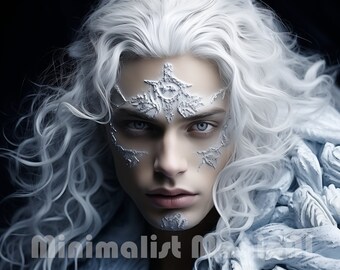 Male Elf Model - Nordia Traveis | Kingdom of Nordia | AI Generated | AI Wall Art | Digital Download | Fantasy Fashion | 8K | JPG