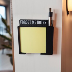 Forget Me Notes Sticky Note Holder with Pen Slot
