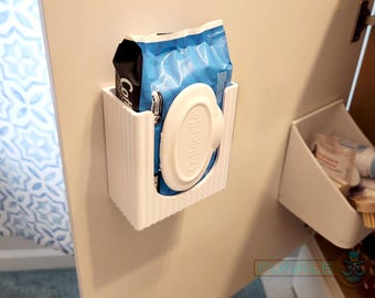 Hidden Wet Wipe Holder: Cabinet Door Mount, Clutter-Free Bathroom Storage