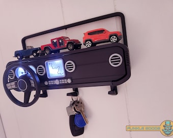 Jeep Duck Display Stand: Light-Up Dashboard, Key Hooks