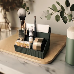 Chic Makeup Organizer – Minimalist Design for Countertops or Vanity Cabinets | 2 sizes offered