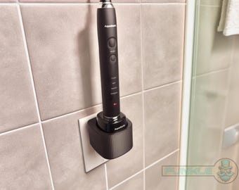 Aquasonic Toothbrush Charger Wall Mount: Cord Hiding Bathroom Organizer
