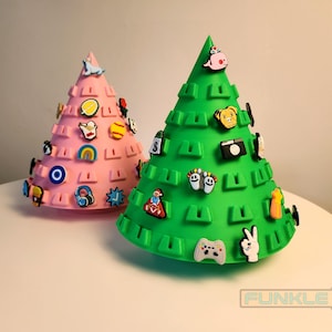 Christmas Tree Shoe Charm Display: Holiday Decor Holds 37 Charms
